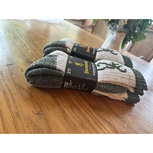 Browning Socks Wool Boot Cut 4 Pair New Large - Picture 2 of 4